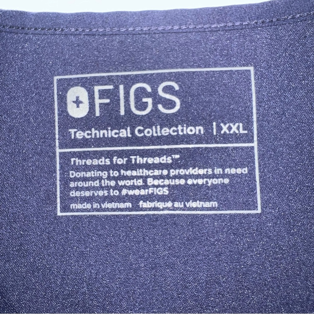 FIGS Women’s Casma Technical Collection V-Neck Scrub Top Blue Size XXL - Picture 6 of 8